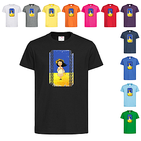 Чорна дитяча футболка Справжня україночка (1-2-15)