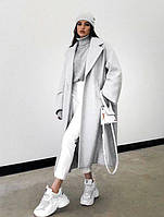 Женское удлиненное кашемировое пальто 2 цвета
