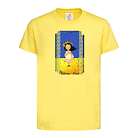 Желтая детская футболка Настоящая украинка (1-2-15-жовтий)