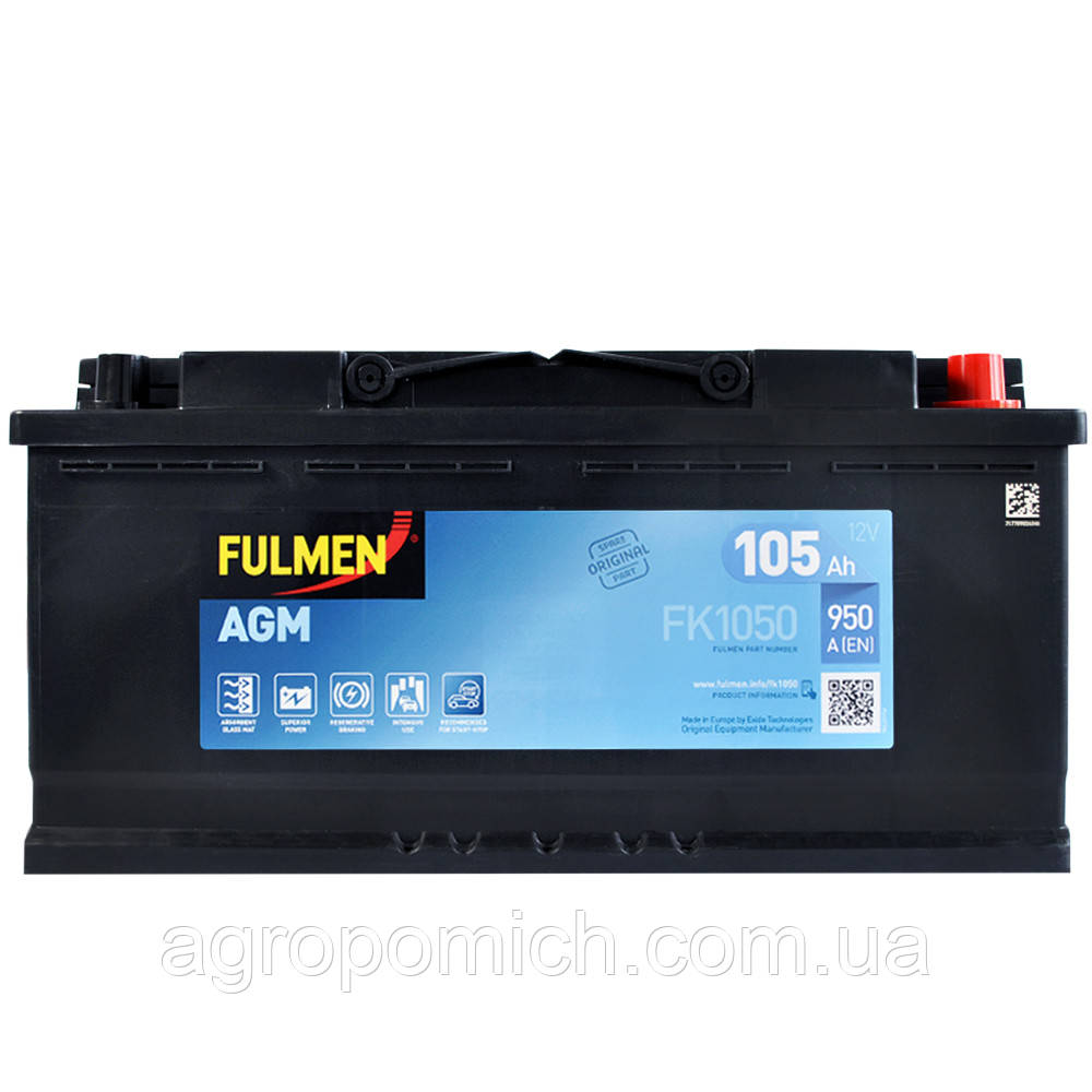 Купить Автомобильный аккумулятор FULMEN Start-Stop AGM 105Ah 950A