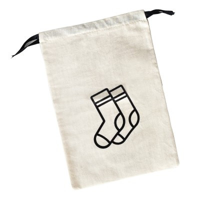Мішечок бавовняний ORGANIZE для шкарпеток 20х30 см Socks (світлий)