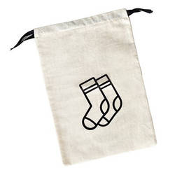 Мішечок бавовняний ORGANIZE для шкарпеток 20х30 см Socks (світлий)