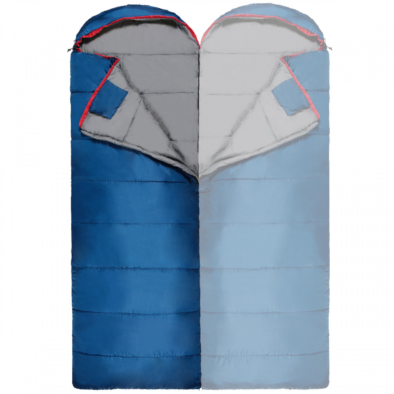 Спальный мешок (спальник) одеяло SportVida SV-CC0071 -3 ...+ 21°C L Blue/Grey . - фото 7 - id-p1664305613