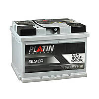 Автомобильный аккумулятор PLATIN Silver 60Ah 600A R+ (правый +) MF