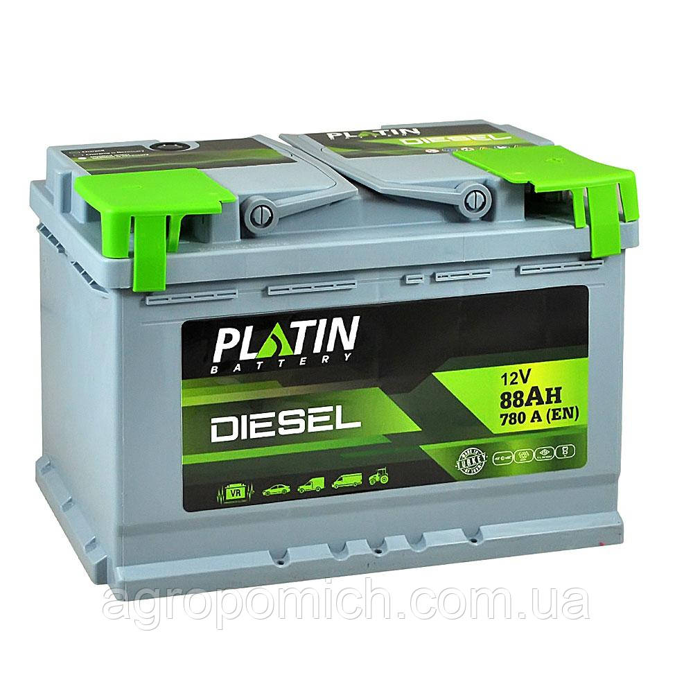 Автомобільний акумулятор PLATIN Silver Disel 88Ah 780A R+ (правий +) MF