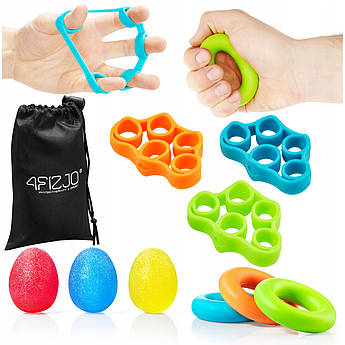 Набір еспандерів 9 шт для пальців та зап'ястя 4FIZJO 4FJ0133 .