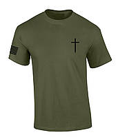 Футболка Хакі Stedman Мілітарі US Army Faith Cross Crest Хрест Віри 1121148-1