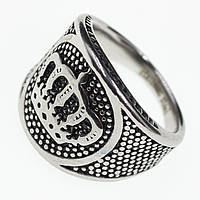 Перстень 8 корона серебряная длина 20 мм ширина 25 мм Stainless Steel цвет серебро стиль готика 21