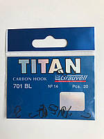 Крючки №14 Titan Grauvell Carbon hook 701 BL 20 штук