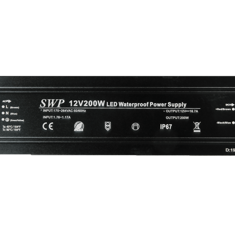 Блок живлення 12 вольт 200Вт SWP-F12-200W герметичний IP67 SWPower