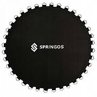 Прыжковое полотно (мат) для батута Springos 12FT 366 см (72 пружини) Black .