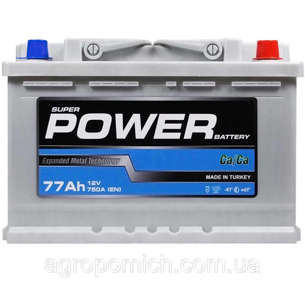 Автомобільний акумулятор POWER Silver 77 Ah 750A R+ (правий +) L3 MF