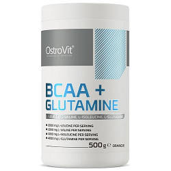 Амінокислоти (БЦАА) OstroVit BCAA + Glutamine (500 грам.)