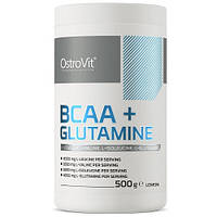 Аминокислоты (БЦАА) OstroVit BCAA + Glutamine (500 грамм.)(ЛИМОН)