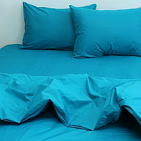 Комплект потельного белья цвет голубой. Ткань поплин lux полутороспальный