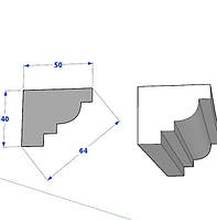 Гипсовый карниз 45х50мм