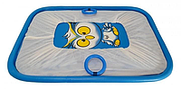 Детский манеж игровой KinderBox Синий Сова с мелкой сеткой