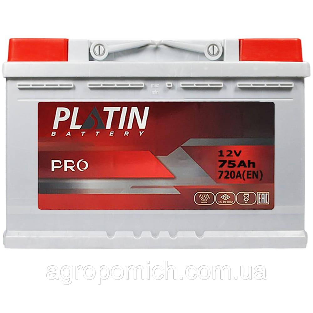 Автомобільний акумулятор PLATIN Pro 75Ah 720A L+ (лівий +) MF (L3)
