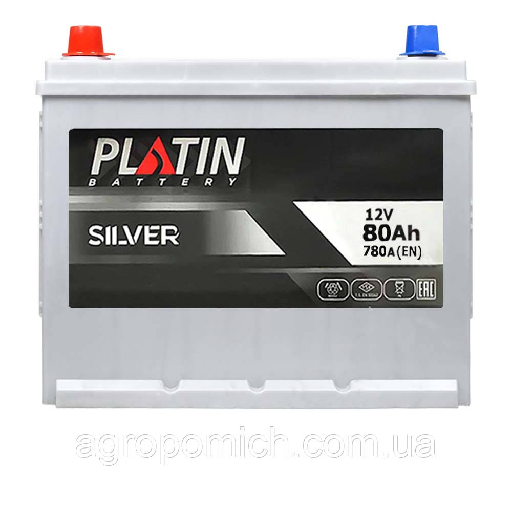 Автомобільний акумулятор PLATIN Silver Asia 80Ah 780A L+ (лівий +) SMF N50 н.к.
