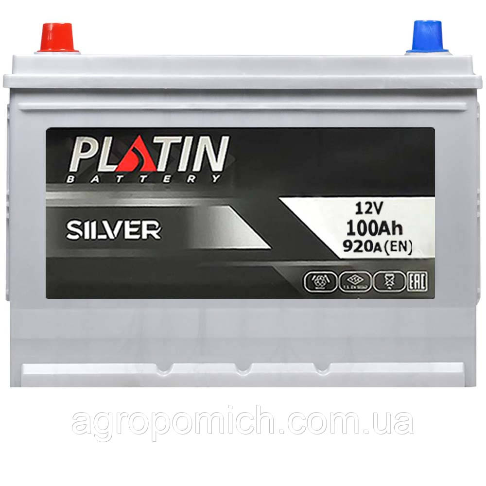 Автомобільний акумулятор PLATIN Silver Asia 100Ah 920A L+ (лівий +) SMF (N70) н.к.