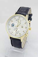 Часы мужские наручные BMW, золото с серебристым циферблатом ( код: IBW078YS )