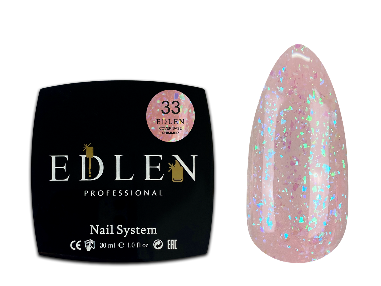 Камуфлювальна база Edlen Cover Shimmer Base No33, 30 мл