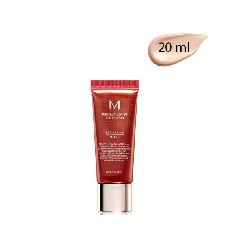 ВВ крем з ідеальним покриттям Missha M Perfect Cover BB Cream SPF42 PA+++ (№21) 20 ml.
