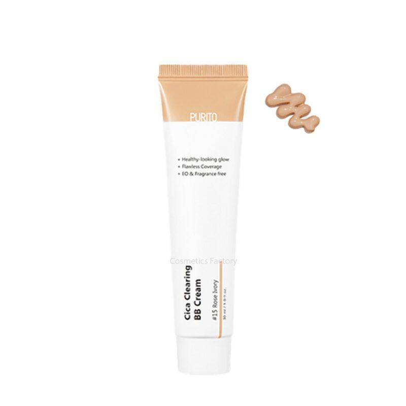 ВВ крем з екстрактом центелли Purito Cica Clearing BB Cream (№15 Rose Ivory) 30 ml., фото 1