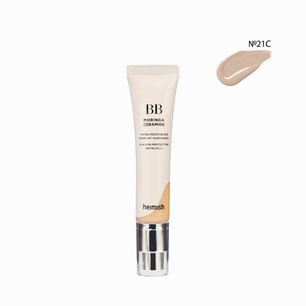 Зволожуючий BB Крем з керамідами Heimish Moringa Ceramide BB Cream SPF 30 PA++ (21C) Light Nude 30g, фото 1