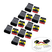 Автомобільний герметичний роз’єм DJ7051-1.5, 5 pin, комплект 10 шт з клемами