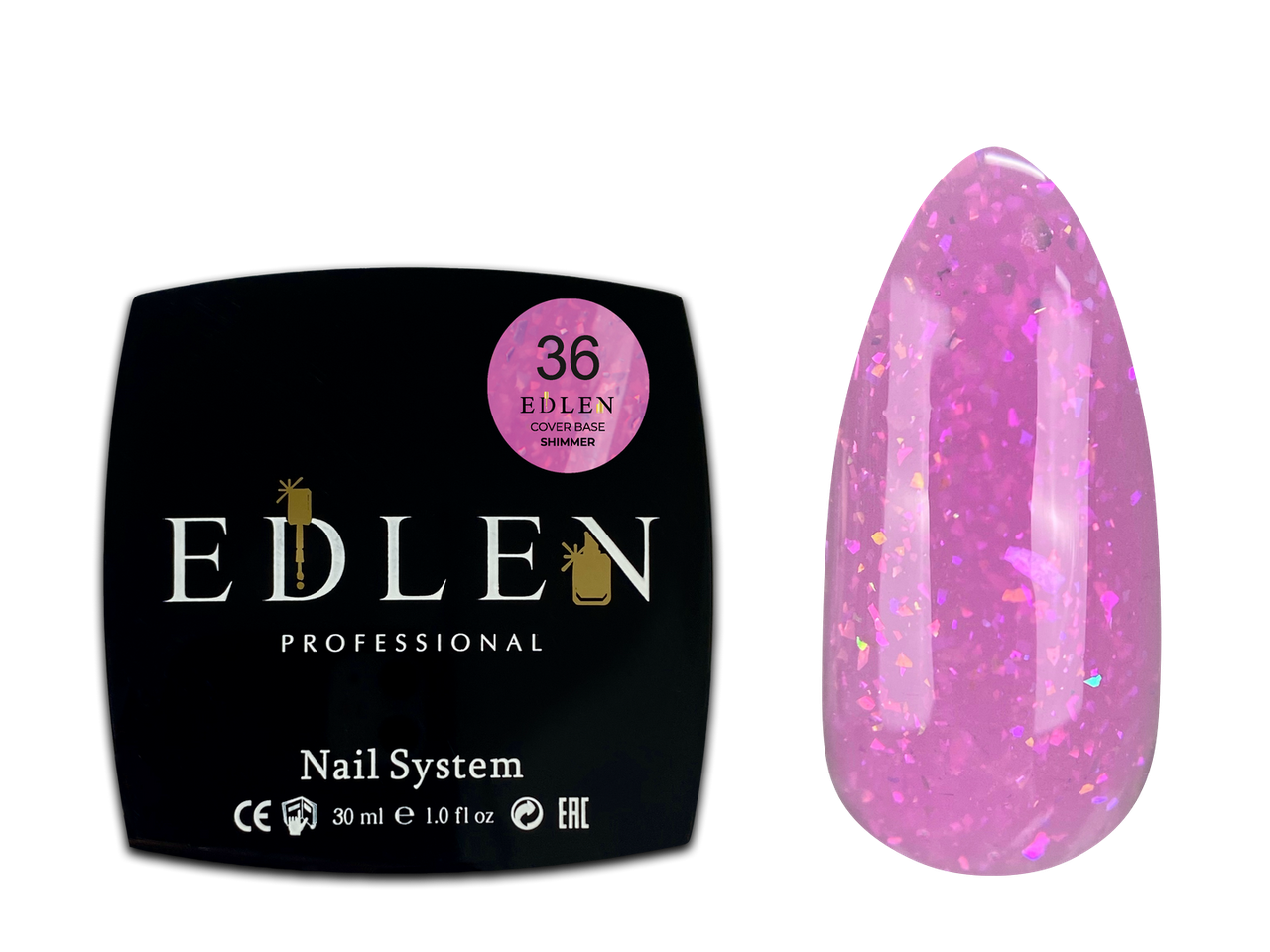 Камуфлювальна база Edlen Cover Shimmer Base No36, 30 мл