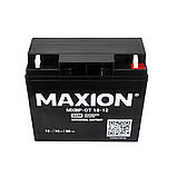 Промисловий акумулятор AGM MAXION MXBP-OT 18-12 (12V, 18Ah, -/+), фото 4