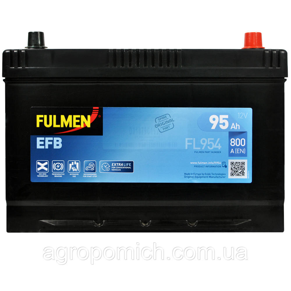Автомобільний акумулятор FULMEN (FL954) Start-Stop EFB Asia (D31) 95Ah 800A R+, фото 1