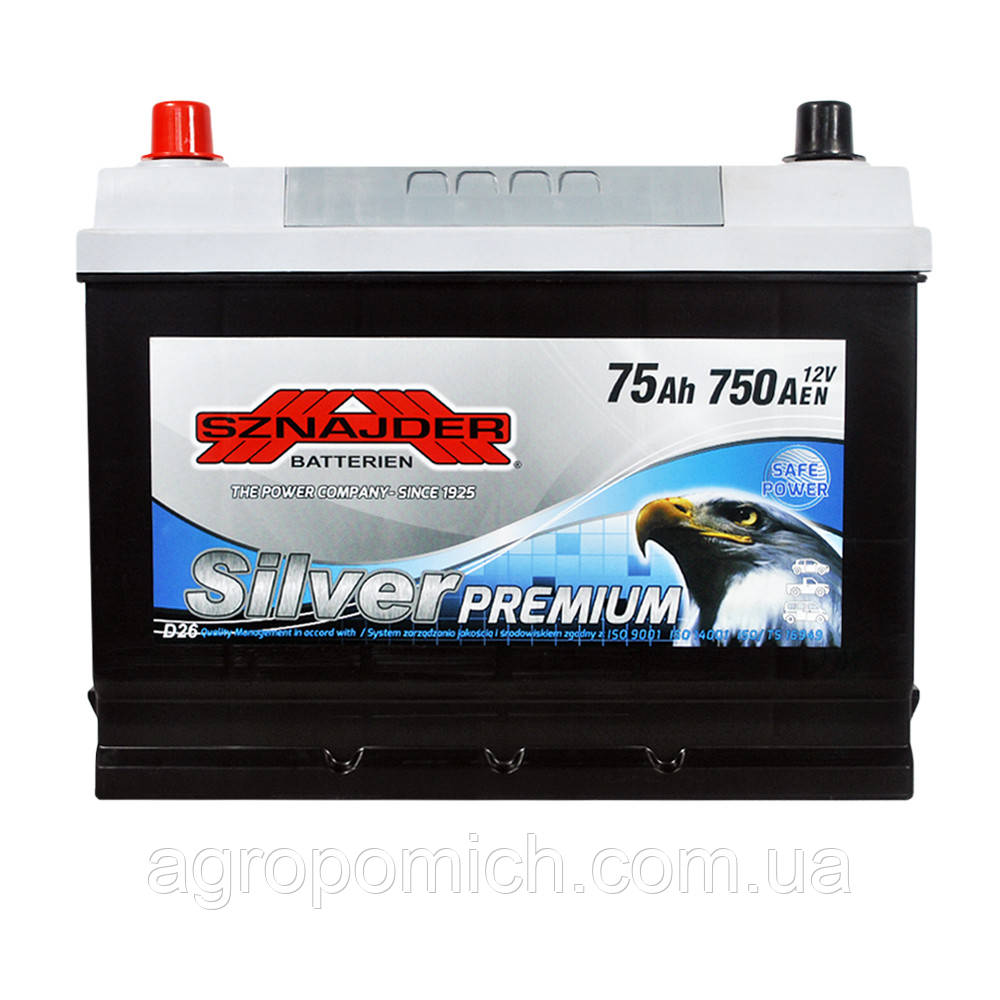 Автомобільний акумулятор SZNAJDER Silver Premium Asia 75Ah 750A L+ (575 52)