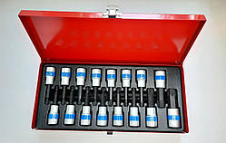 Набір біт 16пр TORX T20-T80 з головками 1/2" (KingRoy 016MSA)