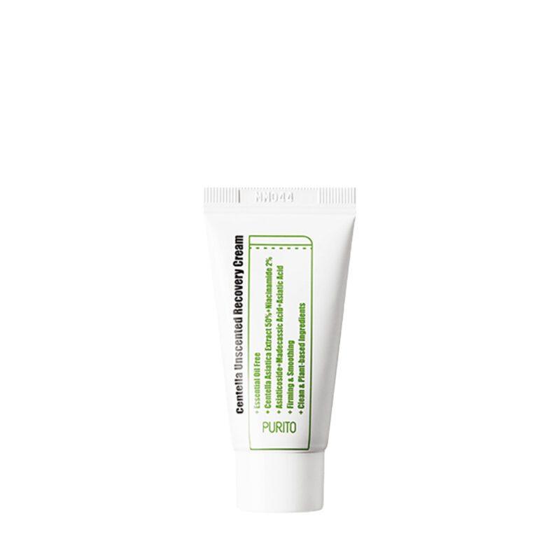 Мініатюра крему з центеллою без олій Purito Centella Unscented Recovery Cream 12 ml