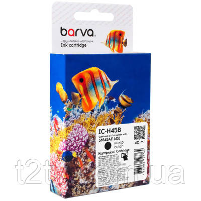 Картридж Barva HP 45 black/51645AE, 40 мл (IC-H45B)