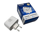 Адаптер живлення TRAVEL CHARGER мережевий 3.1А швидка зарядка на 6 usb з підсвічуванням, фото 9