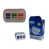 Адаптер живлення TRAVEL CHARGER мережевий 3.1А швидка зарядка на 6 usb з підсвічуванням, фото 10