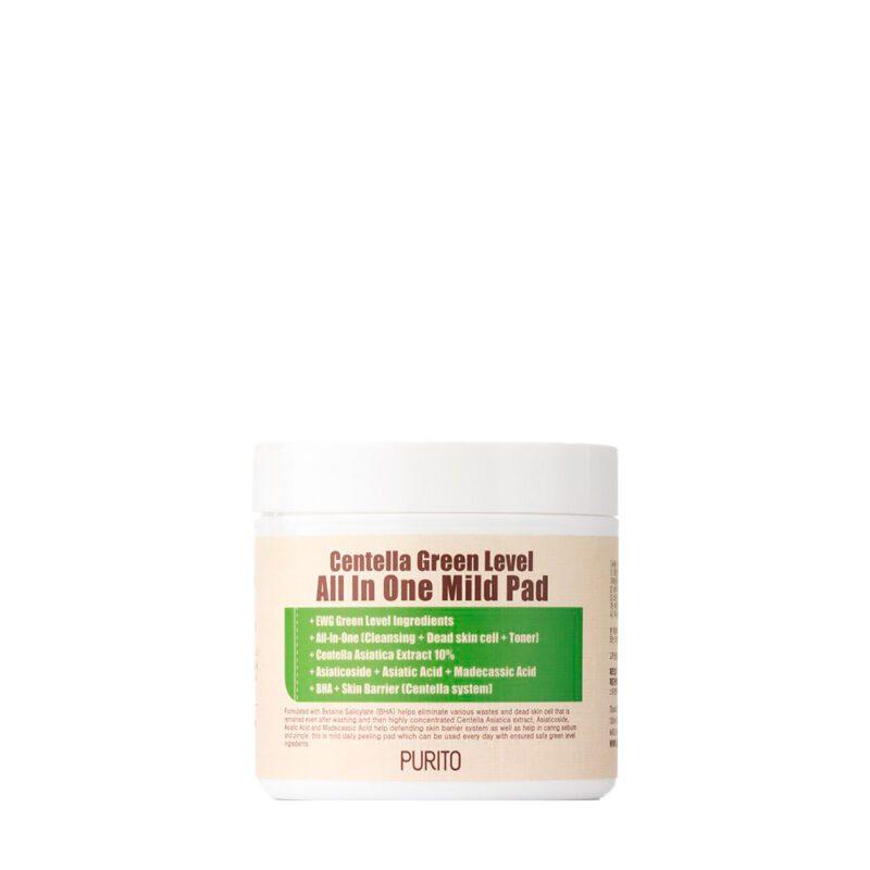 Педи очищаючі з центеллою Purito Centella Green Level All In One Mild Pad 70 ea