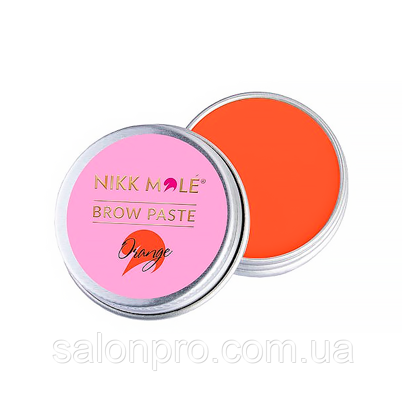 Nikk Mole Brow Paste Orange — паста для моделювання форми брів, жовтогаряча, 15 г