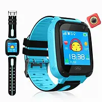 Детские смарт часы телефон Smart Baby watch S4 с GPS синий цвет. Умные часы