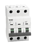 Автоматический выключатель VIKO 3P 6A тип С 4,5kA автомат трёхполюсный ВА63