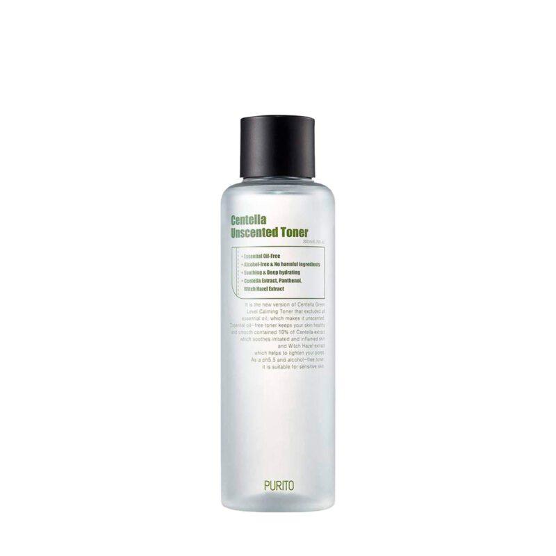 Тонер заспокійливий з центеллою без олій Purito Centella Unscented Toner 200 ml