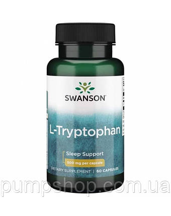 L-триптофан Swanson L-Tryptophan 500 мг 60 капс., фото 2