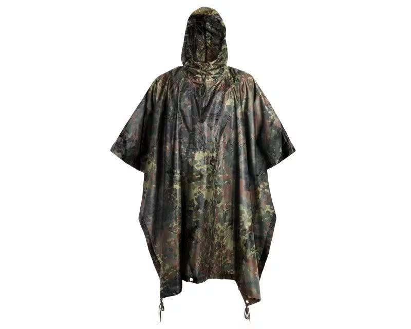 Пончо, тактичний дощовик, армійський MFH RipStop - BW Camo