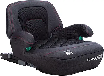 Зручний бустер автокрісло зі спинкою FreeON Cosmo Plus Black Isofix 22-36 кг чорного кольору