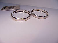 Золотые женские серьги кольца (конго), вес 5,9 грамм. Диаметр 3,5см Белое золото