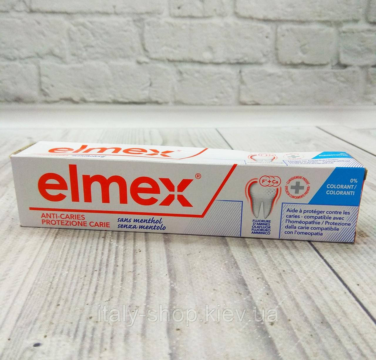 Зубна паста проти карієсу без ментолу  Elmex Anti-Caries Protection Carie, 75 мл, Швейцарія