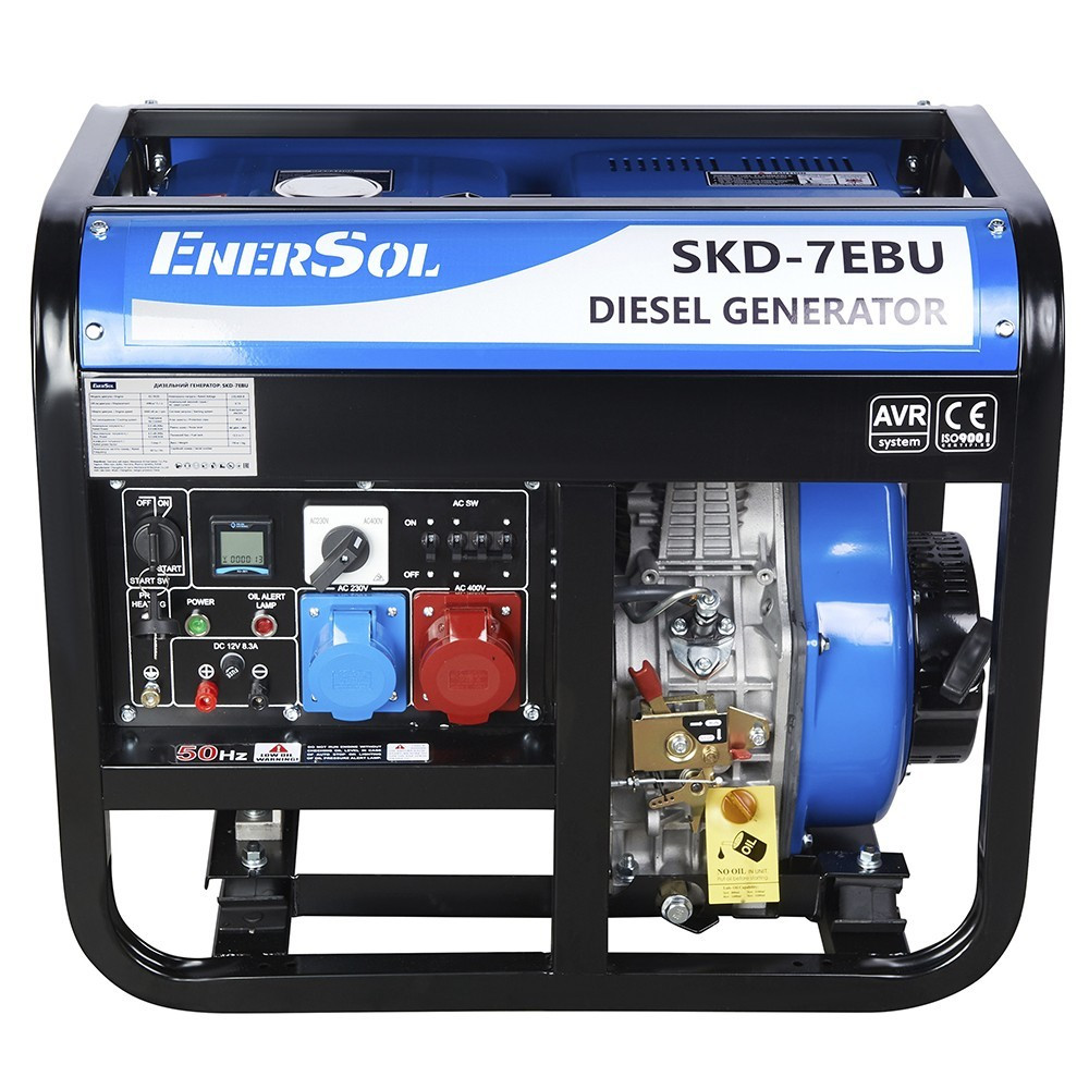 Kit Energy Генератор дизельний EnerSol, 6.5кВт, одно/трьохфазний, 119кг, фото 1